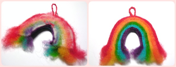 how to make a felt rainbow